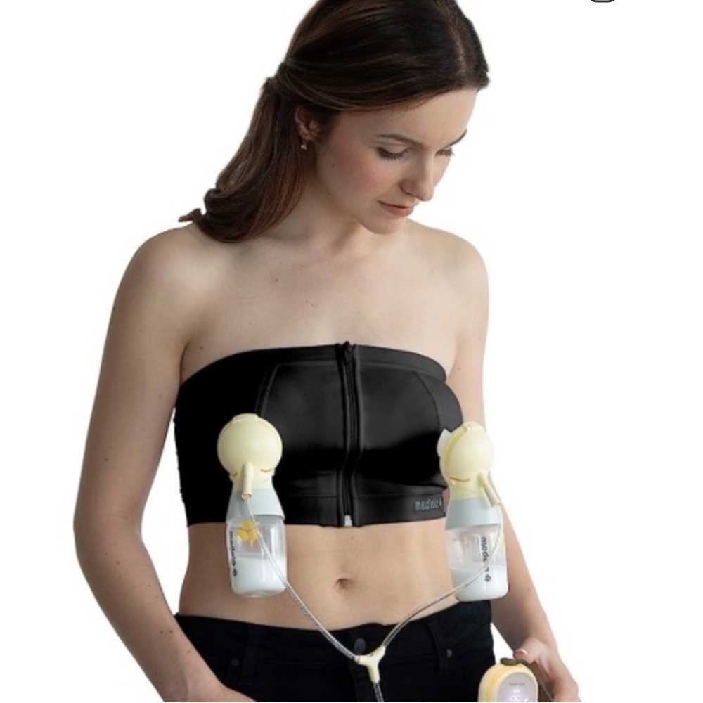 NWT Medela easy expressions bustier bra for pumping with front zipper size small